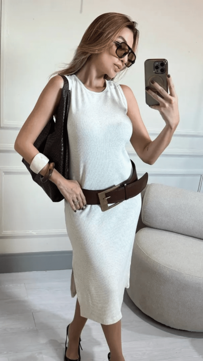 Vestido Pietra: Em Canelado De Algodão