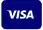 Logotipo da Visa em fundo azul, representando um método de pagamento.