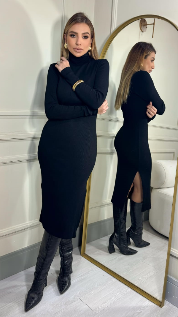 Vestido Elizabeth: Em Canelado De Algodão