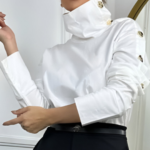 Camisa Selavi em Tricoline branca
