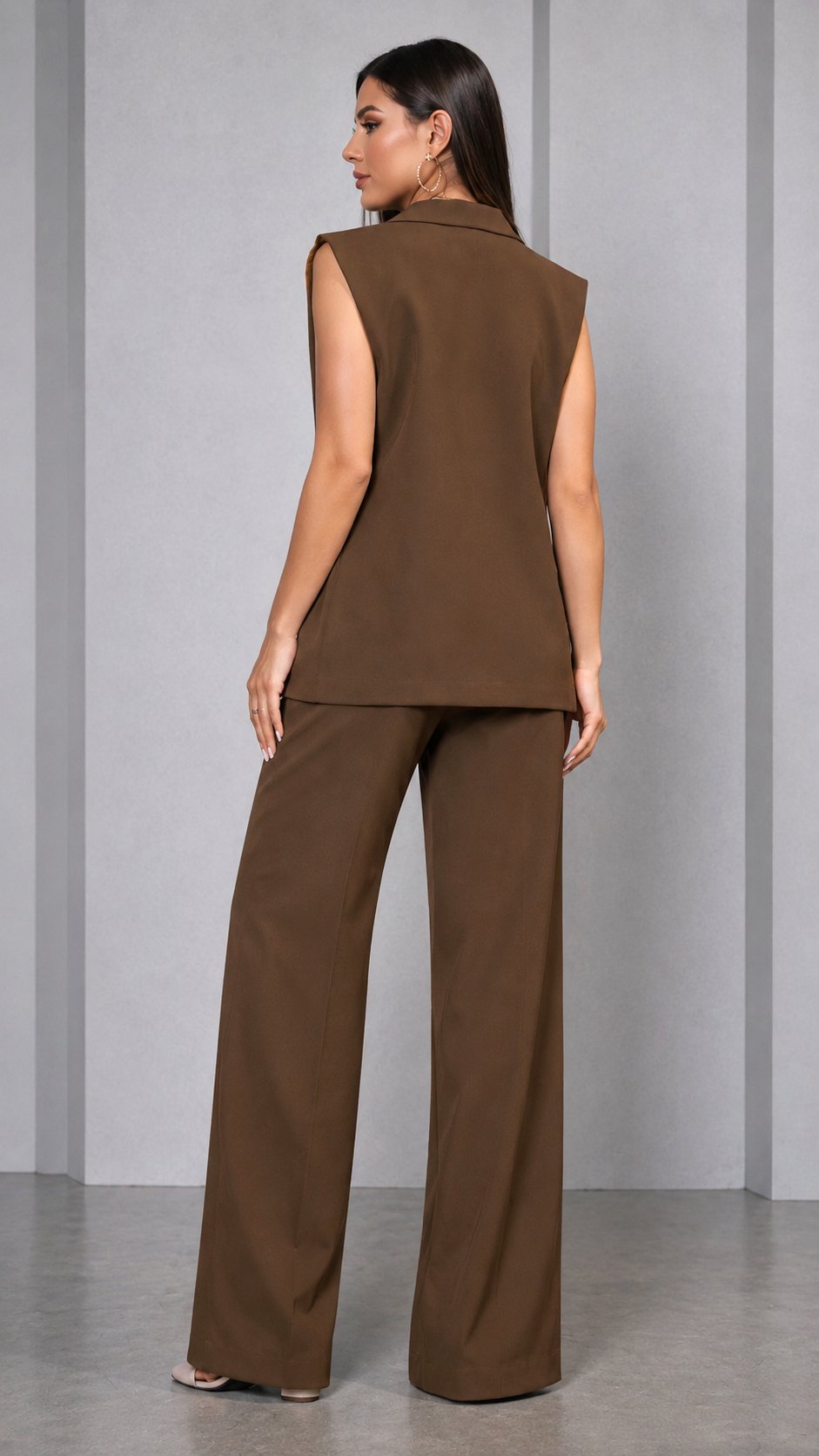 Conjunto Salvatore: Calça E Colete Em Alfaiataria Casual - Imagem 6