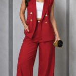 Conjunto Salvatore: Calça E Colete Em Alfaiataria Casual